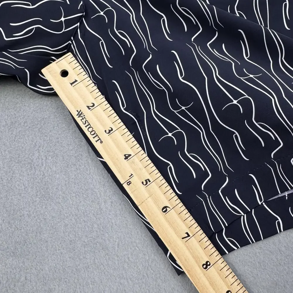 Extracurricular Chauncey Shorts Mens 30 Navy White Print Chino Golf Stretch